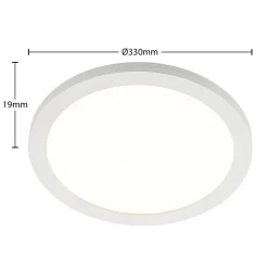 Prios LED-loftlampe Aureka, sæt med 2, sensor, Ø 33 cm, hvid