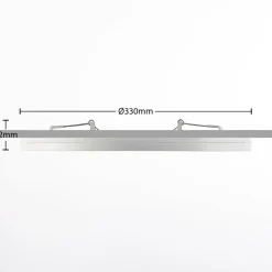 Prios LED-loftlampe Aureka, sæt med 2, sensor, Ø 33 cm, hvid