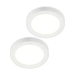 Prios LED-loftlampe Edwina, hvid, 25 cm, sæt med 2 stk