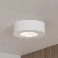 Prios LED-loftlampe Edwina, hvid, 12 cm, CCT, IP44