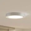 Prios LED-loftlampe Edwina, sølv, 25 cm, CCT, IP44
