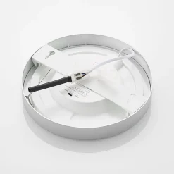 Prios LED-loftlampe Edwina, sølv, 25 cm, CCT, IP44