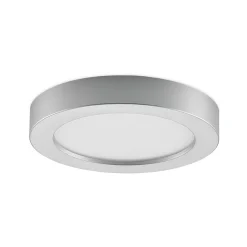Prios LED-loftlampe Edwina, sølv, 23 cm, CCT, IP44