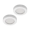 Prios LED-loftlampe Edwina, sølv, 18 cm, sæt med 2 stk