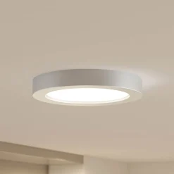 Prios LED-loftlampe Edwina, sølv, 25 cm, sæt med 3 stk