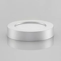 Prios LED-loftlampe Edwina, sølv, 18 cm, sæt med 10 stk