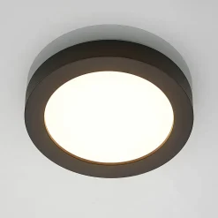 Prios LED-loftlampe Edwina, sort, 25 cm, CCT, IP44