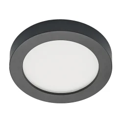 Prios LED-loftlampe Edwina, sort, 23 cm, CCT, IP44