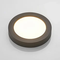 Prios LED-loftlampe Edwina, sort, 23 cm, CCT, IP44