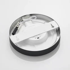 Prios LED-loftlampe Edwina, sort, 23 cm, CCT, IP44