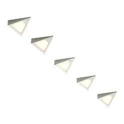 Prios Odia LED-underskabsbelysning, stål, 5 lyskilder.