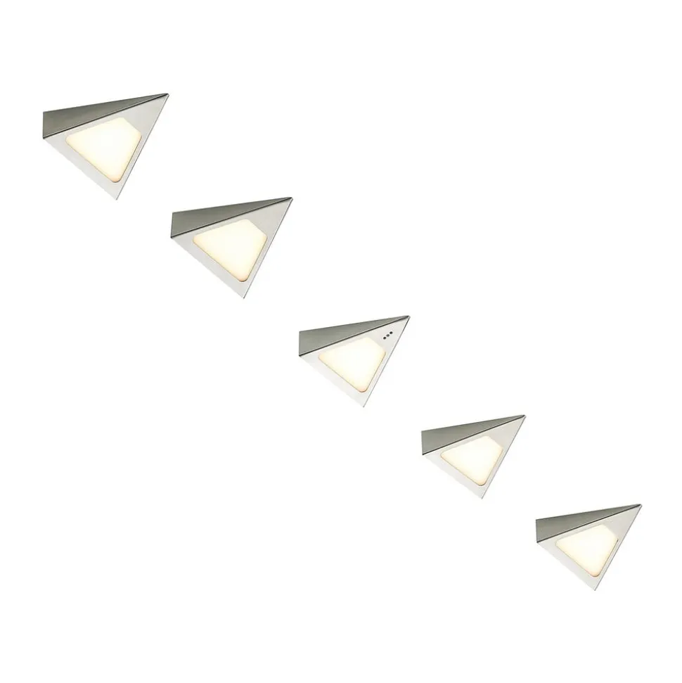 Prios Odia LED-underskabsbelysning, stål, 5 lyskilder.