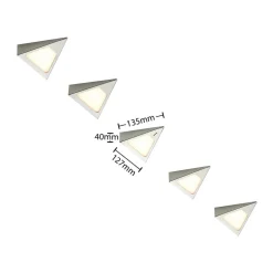 Prios Odia LED-underskabsbelysning, stål, 5 lyskilder.