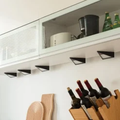 Prios Odia LED-underskabsbelysning, sort, sæt med 5 stk