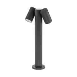 Prios Tulimar sokkellampe, 45 cm, antracit, 2 lyskilder, aluminium