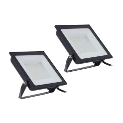 Prios udendørs LED-spot Maikel, 100 W, metal, 2 stk