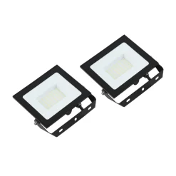 Prios udendørs LED-spot Maikel, 50 W, metal, 2 stk