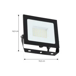 Prios udendørs LED-spot Maikel, 50W, 4000lm, metal