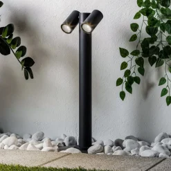 Prios vejlampe Tulimar, 2 lyskilder, 60 cm, metal, IP65