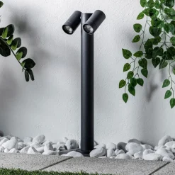 Prios vejlampe Tulimar, 2 lyskilder, 60 cm, metal, IP65