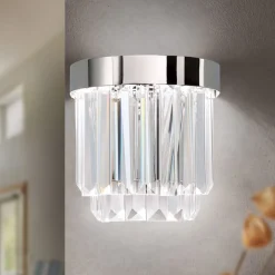 Prism LED-væglampe med up- and downlight, krom