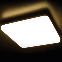 Pronto LED-loftlampe, kantet, 28 x 28 cm