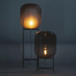 pulpo gulvlampe Oda Big, røggrå ætset/sort, 140 cm