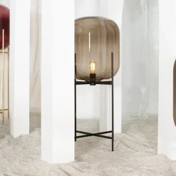 pulpo gulvlampe Oda In Between, røgfarvet grå/sort, 111 cm