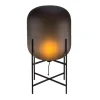 pulpo gulvlampe Oda Medium, røggrå ætset/sort, 85 cm