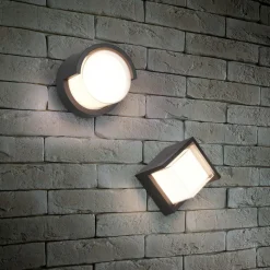 Puno udendørs LED-væglampe, IP54, rund