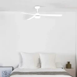 Punt M loftventilator, DC, LED-lampe, hvid