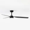 Punt M loftventilator, DC, LED-lampe, sort