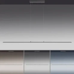PURE LED hængelampe Lite, antracit, 160 cm, CCT, dæmpbar