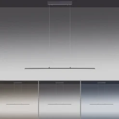 PURE LED hængelampe Lite, antracit, 100 cm, CCT, dæmpbar