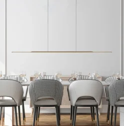 PURE LED hængelampe Overflade, bronze 160 cm aluminium 3.000 K