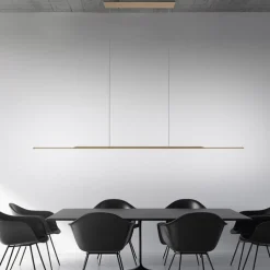 PURE LED hængelampe Overflade, bronze 160 cm aluminium 3.000 K