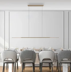 PURE LED hængelampe Overflade, bronze 160 cm aluminium 3.000 K