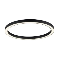 PURE LED-loftlampe Lines, Ø 70 cm, antracit, CCT, fjernbetjening