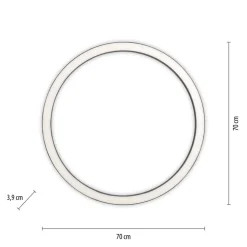 PURE LED-loftlampe Lines, Ø 70 cm, antracit, CCT, fjernbetjening