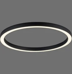 PURE LED-loftlampe Lines, Ø 70 cm, antracit, CCT, fjernbetjening