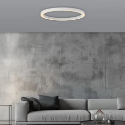 PURE LED-loftlampe Lines, Ø 70 cm, hvid, CCT-fjernbetjening