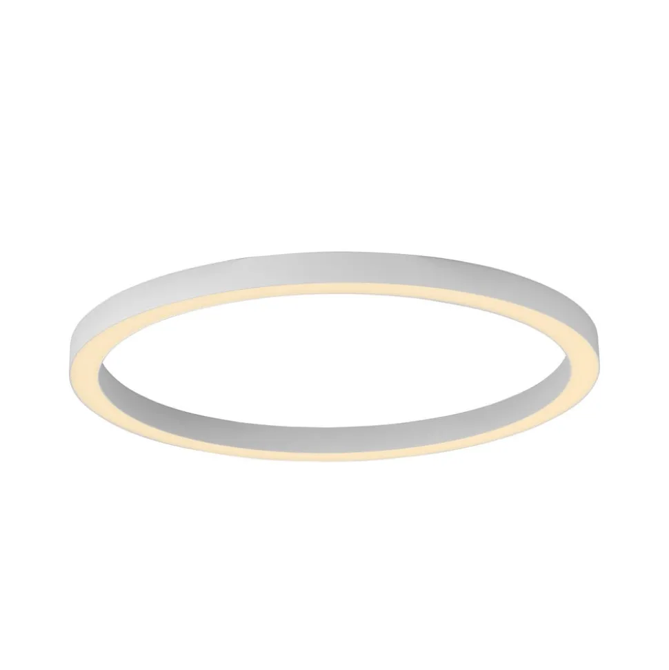 PURE LED-loftlampe Lines, Ø 70 cm, hvid, CCT-fjernbetjening