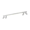 PURE LED-loftlampe Lines, 120 cm, sølv, fjernbetjening