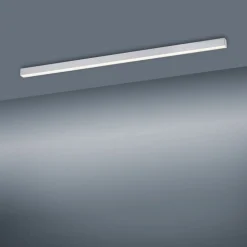 PURE LED-loftlampe Lines, 110 cm, sølv, CCT, fjernbetjening