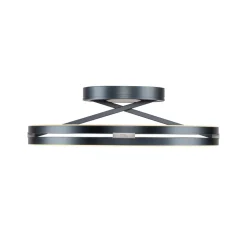 PURE LED-loftlampe Loop, grå, metal, Ø 60 cm, CCT