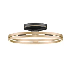 PURE LED-loftlampe Loop messing/sort metal Ø 60 cm CCT