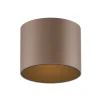 PURE LED-loftlampe til badeværelset Point, bronzefarvet, Ø 18 cm, IP44