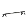 PURE LED-loftslampe Lines, 120 cm, antracit, fjernbetjening