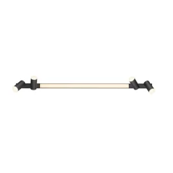 PURE LED-loftslampe Lines, 120 cm, antracit, fjernbetjening