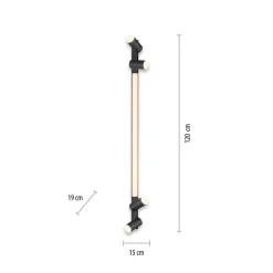 PURE LED-loftslampe Lines, 120 cm, antracit, fjernbetjening